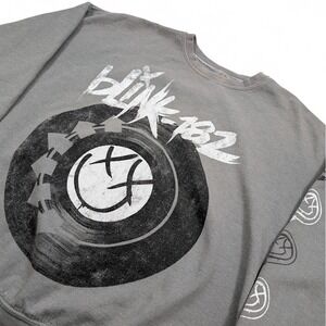 Blink‎ 182 Graphic Sweatshirt Mens Small Gray Band Tee Punk Rock Rock and Roll